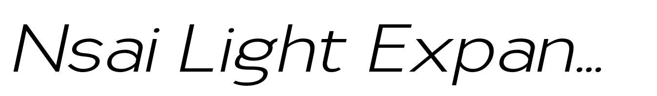 Nsai Light Expanded Italic